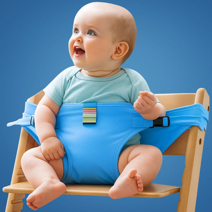 SeatGuard | Kindersitzgurt – Sicherer verstellbarer Sitz – Atmungsaktiver Baumwollstoff – Tragbare Sicherheitslösung zum Essen für reisende Eltern Karnz