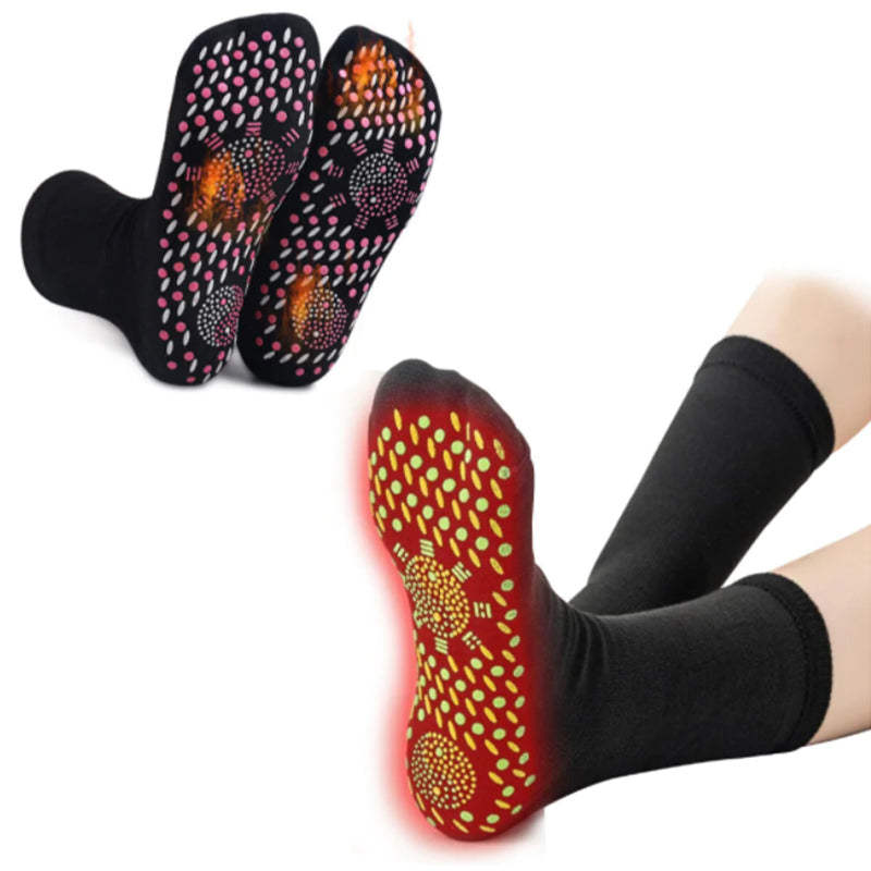 Selbstwärmende Fitness-Socken mit Turmalin-Akupressurfunktion