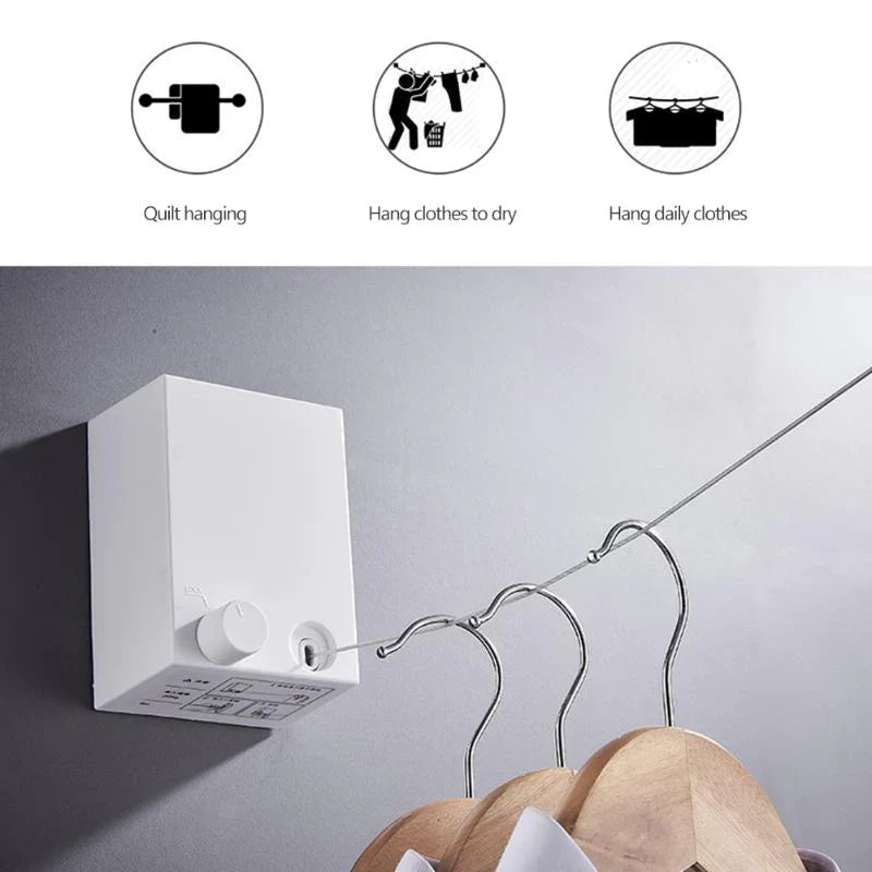 Teleskopische Wäscheleine Wandhalter Karnz