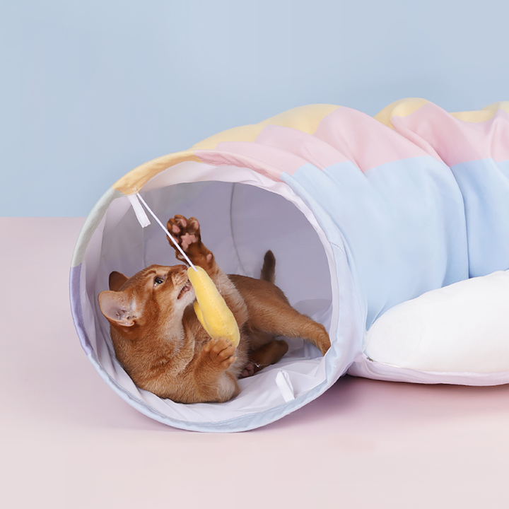 Candy Cloud Katzen-Tunnel – Weich, Gemütlich und Verspielt | Karnz