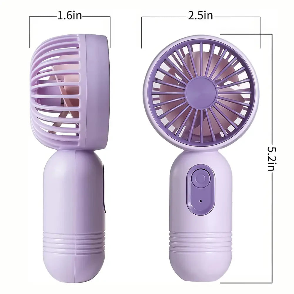 USB wiederaufladbarer Mini tragbarer Ventilator mit 3 Geschwindigkeiten | Karnz