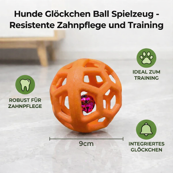 Kauball aus Naturgummi mit Glocke Karnz