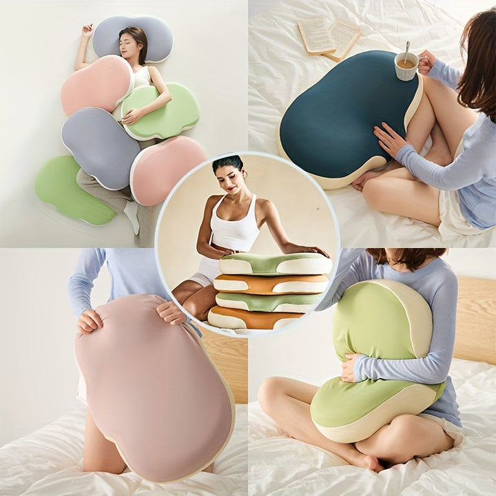 1pc Ovales Macaron Kissen Zervikal Memory Foam Kissen, Kühles Bettkissen Zum Schlafen - Nackenkissen Zur Schmerztherapie Schlafen, Kontur Unterstützung Ergonomisches Kissen Für Seiten-, Rücken-, Bauchschläfer Mit Hoch- Und Niedrigpartition | Karnz