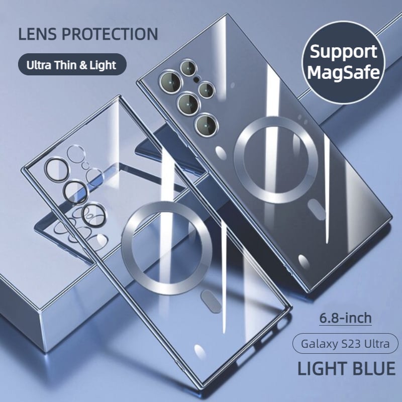 Transparente Luxus-Beschichtung Magnetische Hülle für Samsung