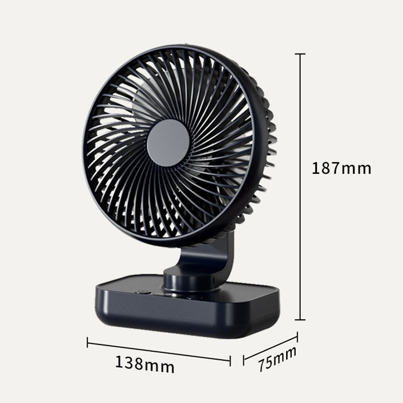 Tragbarer wiederaufladbarer USB-Schreibtischventilator mit 4 Geschwindigkeiten | Karnz