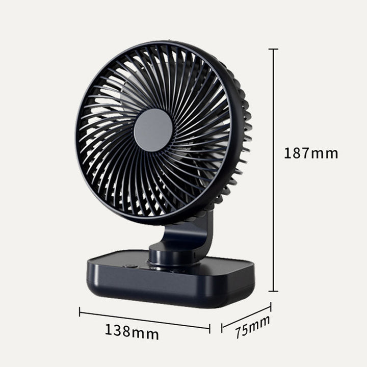 Tragbarer wiederaufladbarer USB-Schreibtischventilator mit 4 Geschwindigkeiten | Karnz
