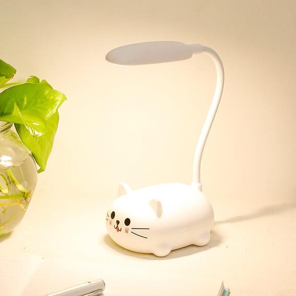 Mini Cartoon Cat LED Augen Schutz Leselampe USB Wiederaufladbare Schreibtischlampe | Karnz