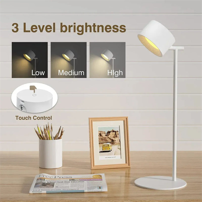 Berührungsempfindliche LED-Tischlampe mit magnetischem Sockel. | Karnz