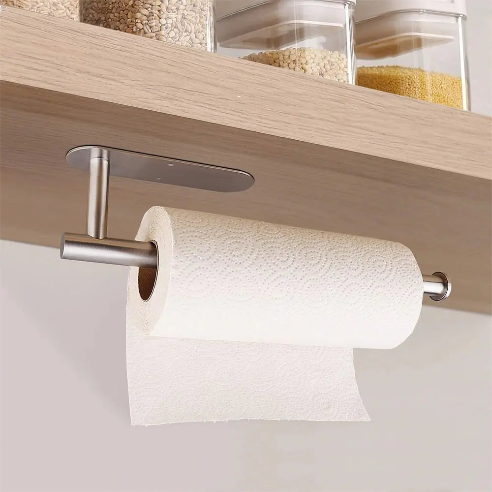 2-teilige Set wandmontierter Papierrollenhalter – kein Bohren, platzsparend & modern!