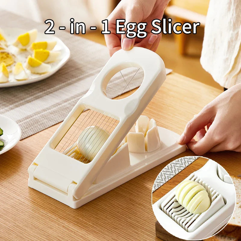 2in1 Eier Schneider Multifunktionales Edelstahl Schneide Würfel Küchen Werkzeug | Karnz