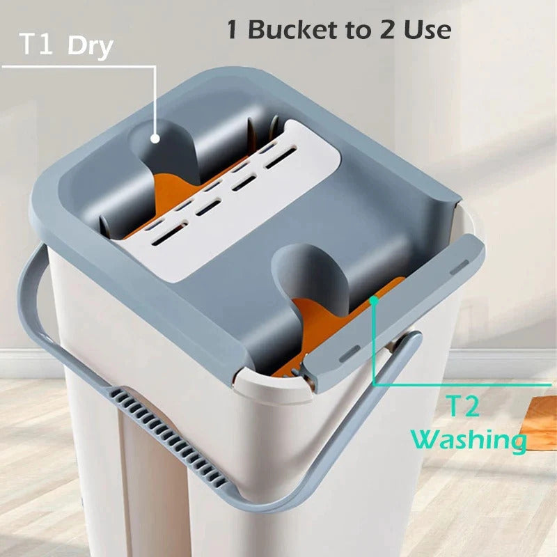 Spin Mop Eimer mit wiederverwendbaren Mop-Pads Karnz