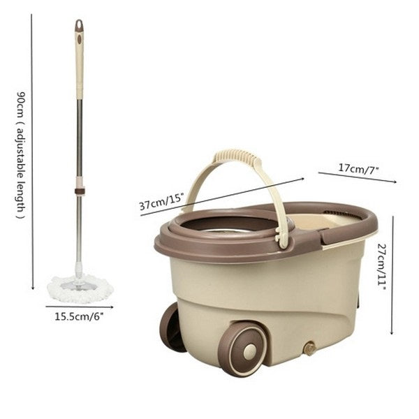 Premium Spin Mop mit Eimer Karnz