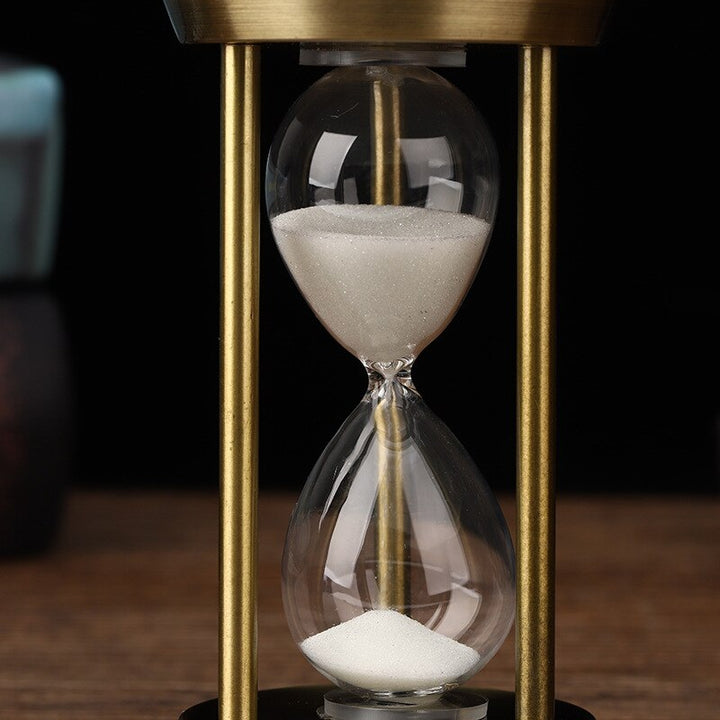 Karnz | 3/5/10 Minuten Retro Metall Handwerk Sanduhr Pendel Home Office Desktop Arrangement Ornament Sand Timer Sandglas Dekoration