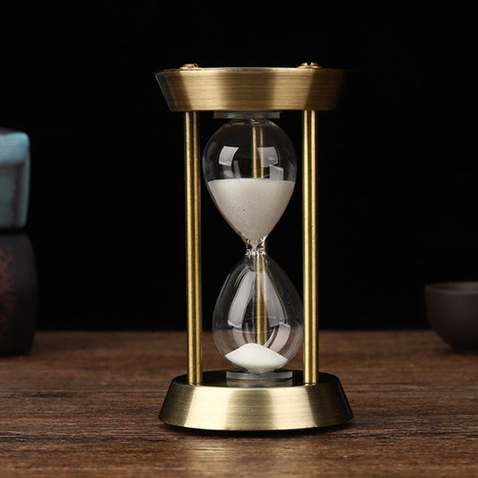 Karnz | 3/5/10 Minuten Retro Metall Handwerk Sanduhr Pendel Home Office Desktop Arrangement Ornament Sand Timer Sandglas Dekoration