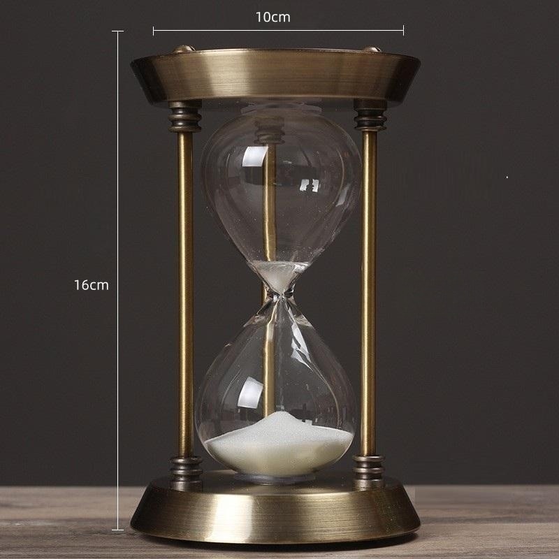 Karnz | 3/5/10 Minuten Retro Metall Handwerk Sanduhr Pendel Home Office Desktop Arrangement Ornament Sand Timer Sandglas Dekoration