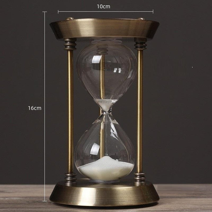Karnz | 3/5/10 Minuten Retro Metall Handwerk Sanduhr Pendel Home Office Desktop Arrangement Ornament Sand Timer Sandglas Dekoration