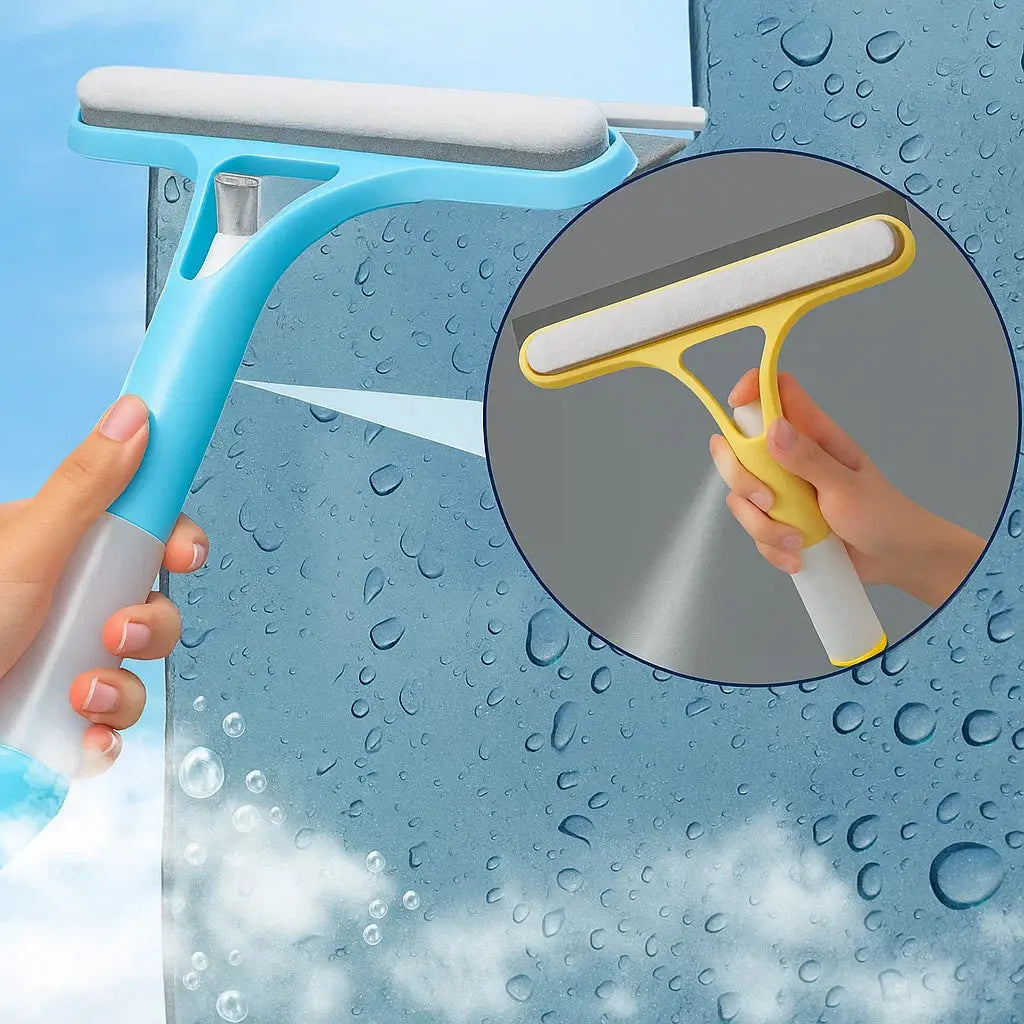3-in-1 Fensterreiniger mit Sprühflasche