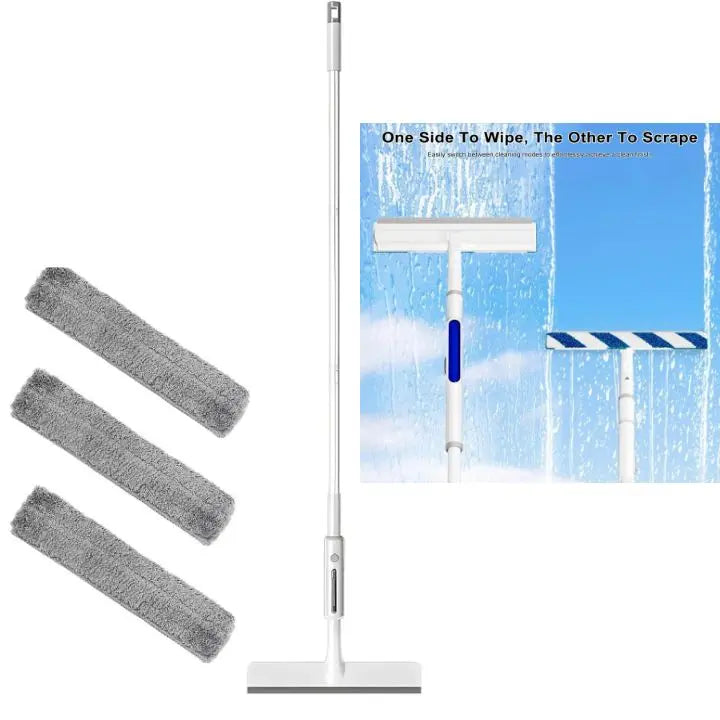 3-in-1 Fensterreiniger mit Verlängerung & Sprühfunktion + 3 Tücher