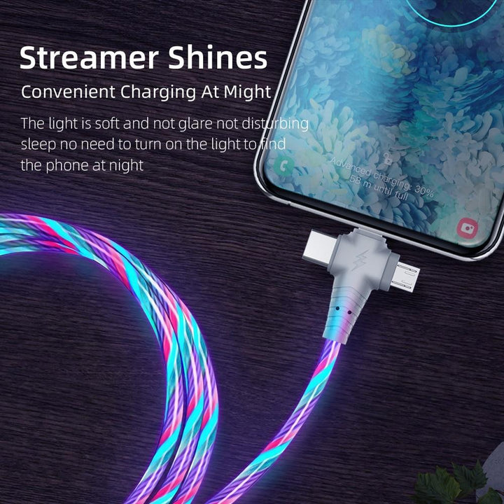 3 in 1 LED fließendes Ladekabel | Karnz