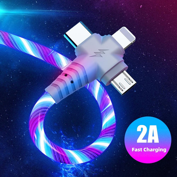 3 in 1 LED fließendes Ladekabel | Karnz