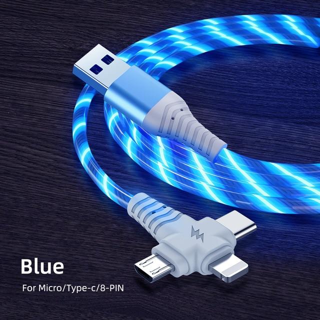 3 in 1 LED fließendes Ladekabel | Karnz