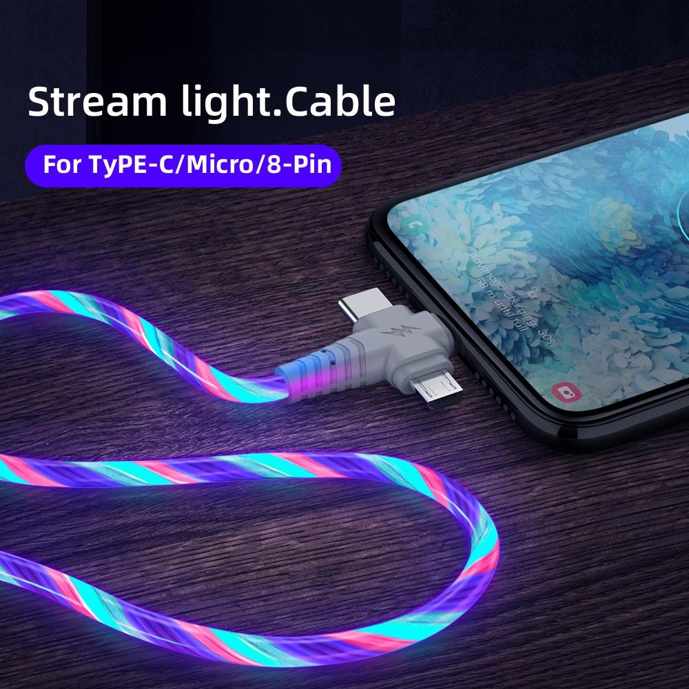 3 in 1 LED fließendes Ladekabel | Karnz