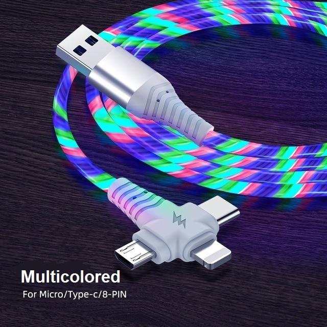 3 in 1 LED fließendes Ladekabel | Karnz
