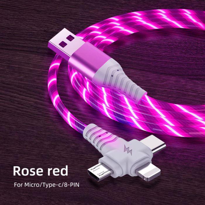3 in 1 LED fließendes Ladekabel | Karnz