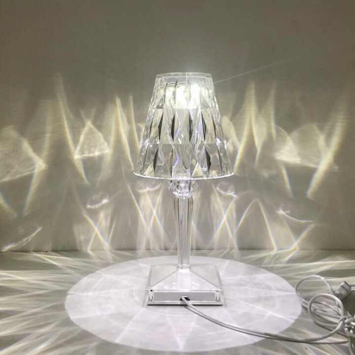 KristalGlow Touchlampe – Elegante Tischlampe mit Touchsensor und USB | Karnz