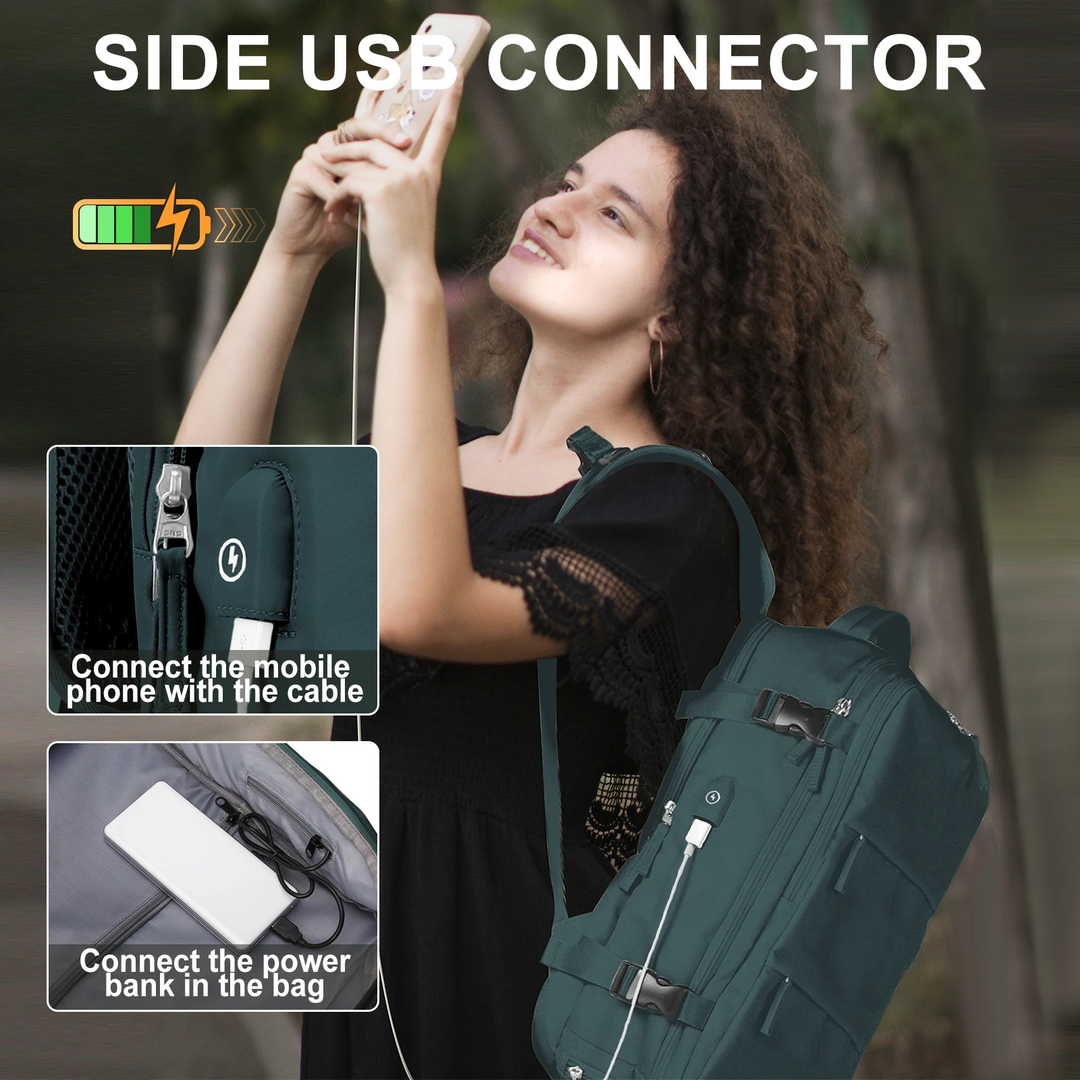 Karnz | Robuster Rucksack für Reisen mit USB-Ladeanschluss