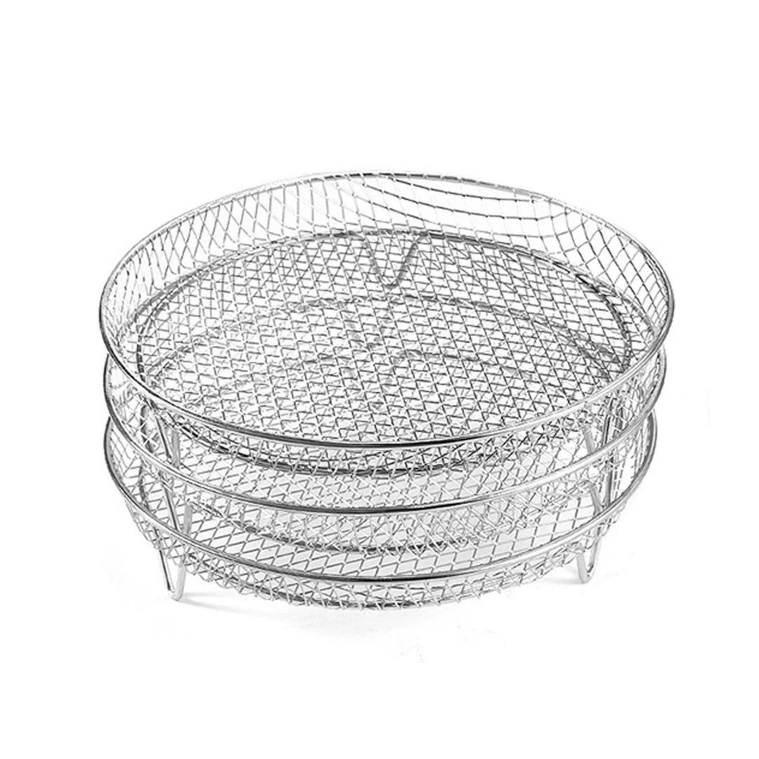 3-Tier Edelstahl Air Fryer Rack Universelles Stapelbares Zubehör | Karnz