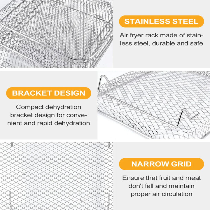 3-Tier Edelstahl Air Fryer Rack Universelles Stapelbares Zubehör | Karnz