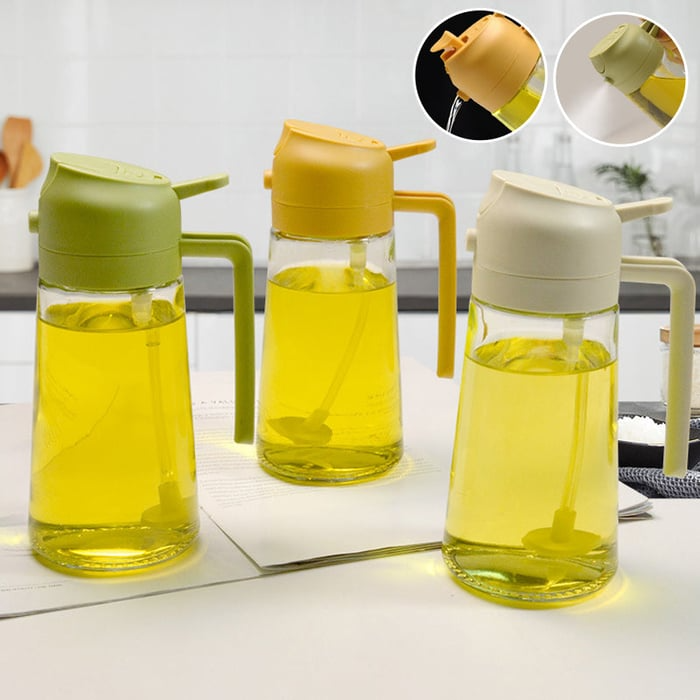 Doppelauslass | 2-in-1-Öldiffusor und -Spender aus Glas