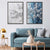 Blau-graues Baum-Diptychon, gerahmtes Set aus 2 Kunstdrucken
