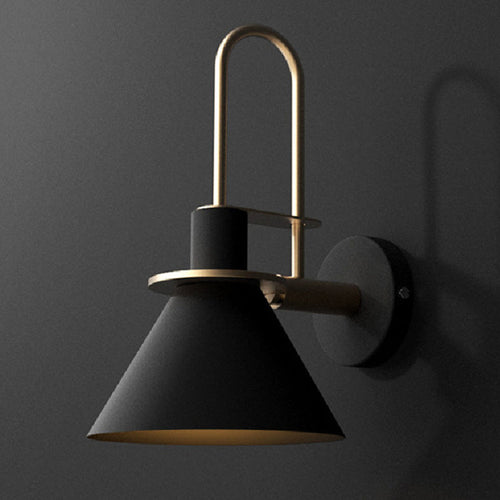 1 Licht Nachttisch Wandleuchte Einfache Schwarz/Weiß/Grün Wandleuchte mit Konischem Metallschirm | Karnz