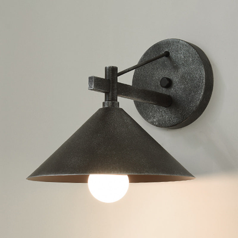 Industrielle Metall Kegel Wandlampe Vintage | Karnz