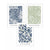 Blau & Grün William Morris Vintage Blumen-Set aus 3 Wandbildern