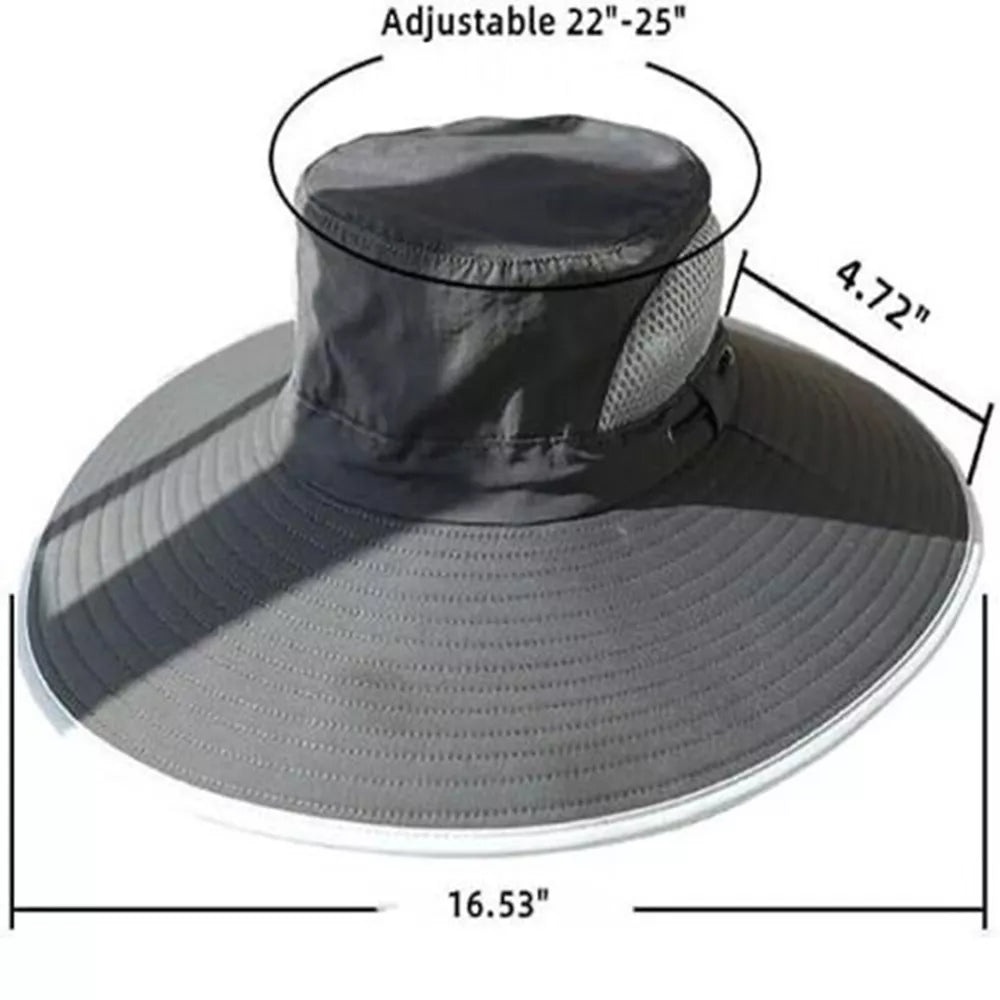 Breiter Schirm Solarventilator Outdoor Bucket Hat Solar- & USB-Ladegerät | Karnz