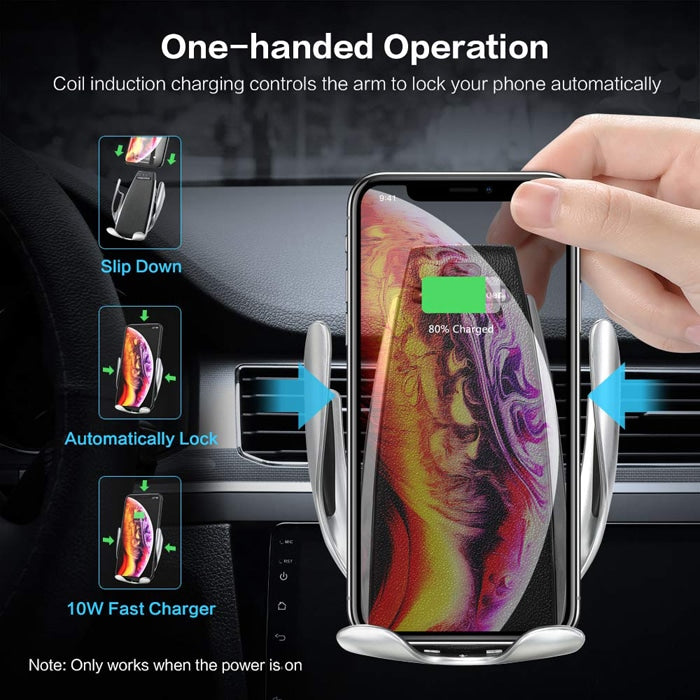 Drahtloses automatisches mobiles Ladegerät und Halterung für das Auto | Karnz