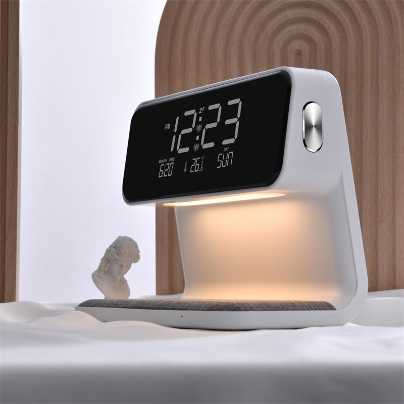 3-in-1 Nachttischlampe Ladegerät Uhr | Karnz