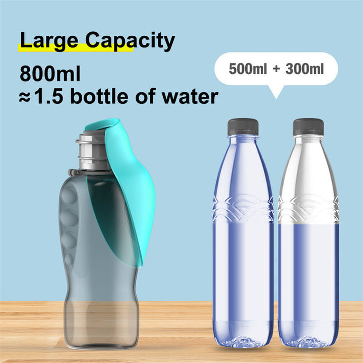 Tragbare 800 ml Hundewasserflasche. | Karnz