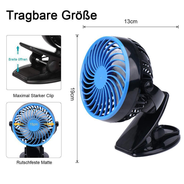 360 ° Tragbarer & Wiederaufladbarer Lithium-Ionen Ventilator | Karnz