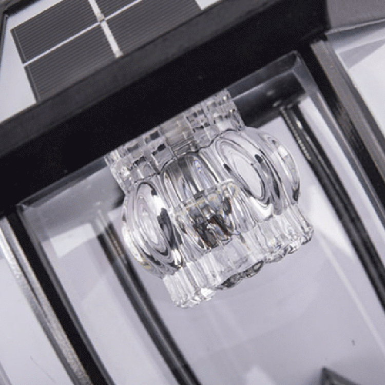 Traditionelle europäische Aluminium-Glas-LED-Solar-Wasserdichte Wandleuchte für den Außenbereich | Karnz