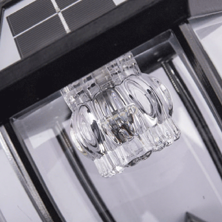 Traditionelle europäische Aluminium-Glas-LED-Solar-Wasserdichte Wandleuchte für den Außenbereich | Karnz
