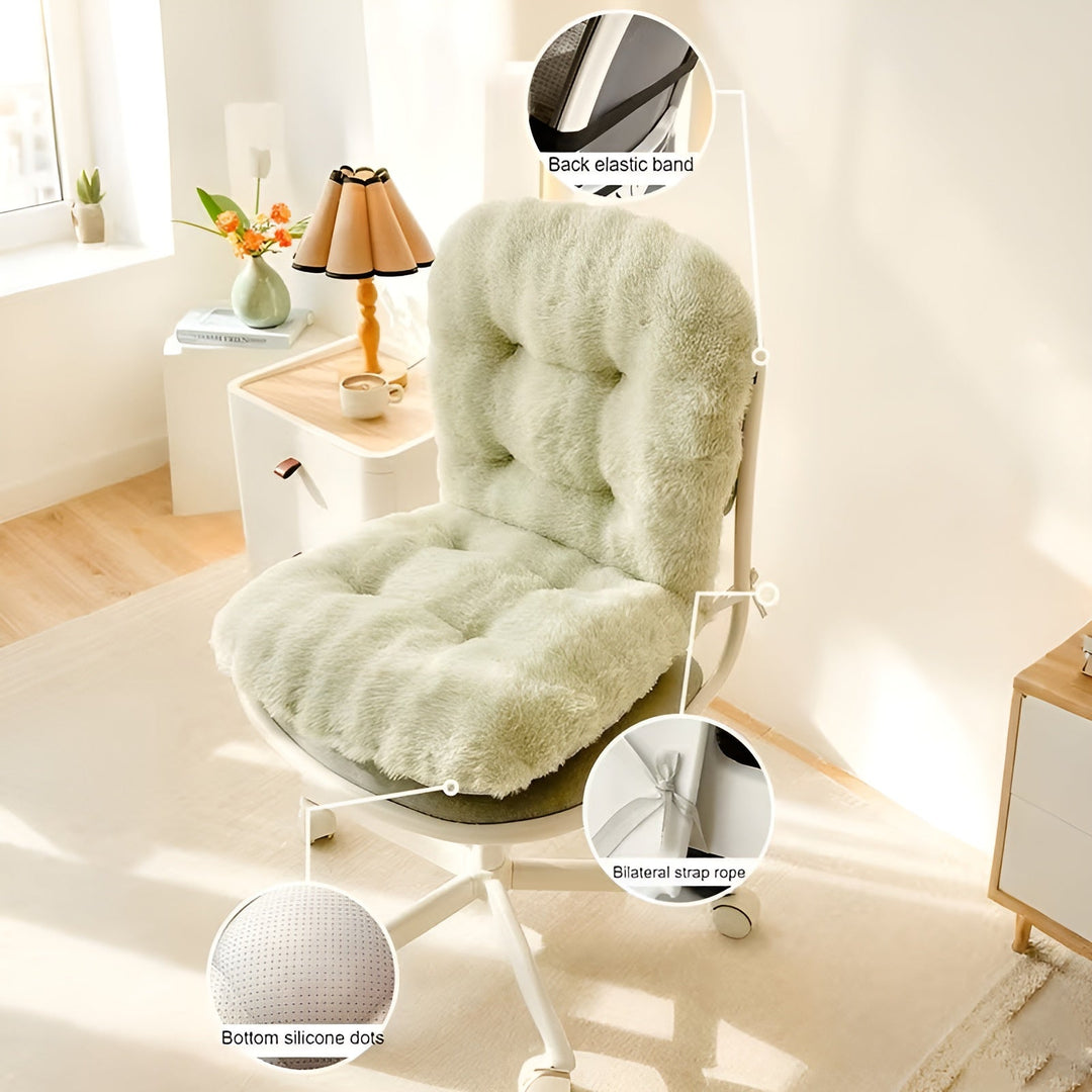 Weiches Sitzkissen aus Kunstfell – extra dick und kuschelig | Perfekt für Sessel und Sofa