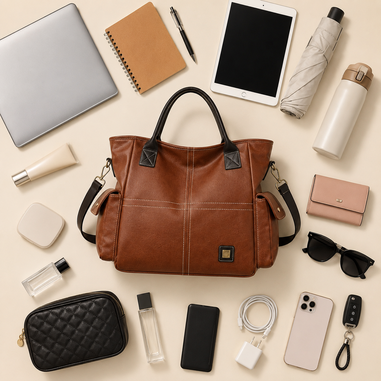 Große Reisetasche für Damen mit Schultergurt | Karnz