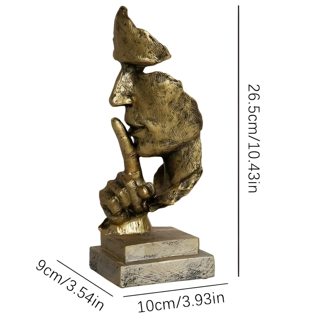 Abstrakter Denker Skulptur – Moderne Deco Figur aus Harz | Perfekt für Wohnzimmer & Büro | Karnz