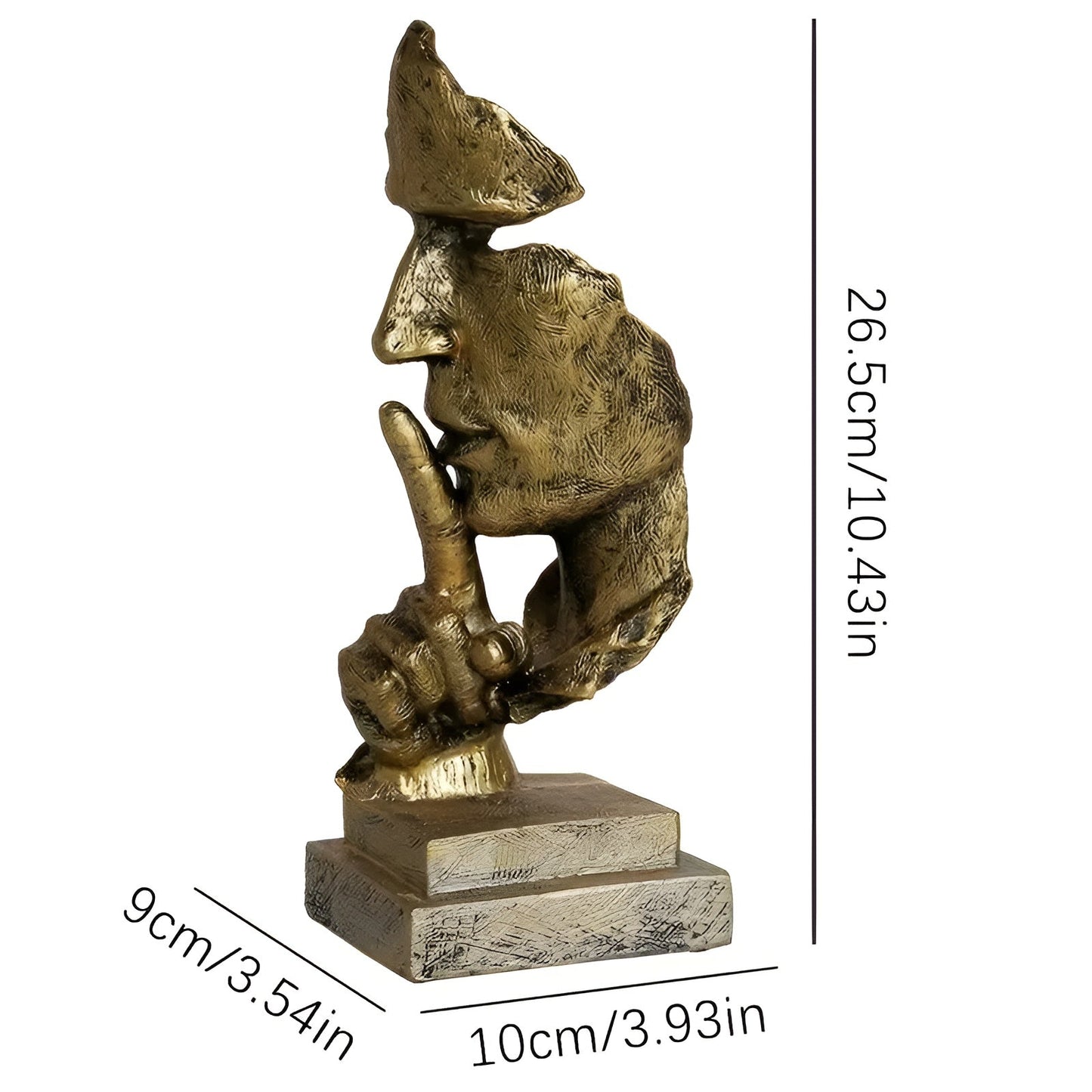 Abstrakte Denker-Skulptur – Moderne Art-déco-Figur aus Kunstharz | Ideal für Wohnzimmer und Büro