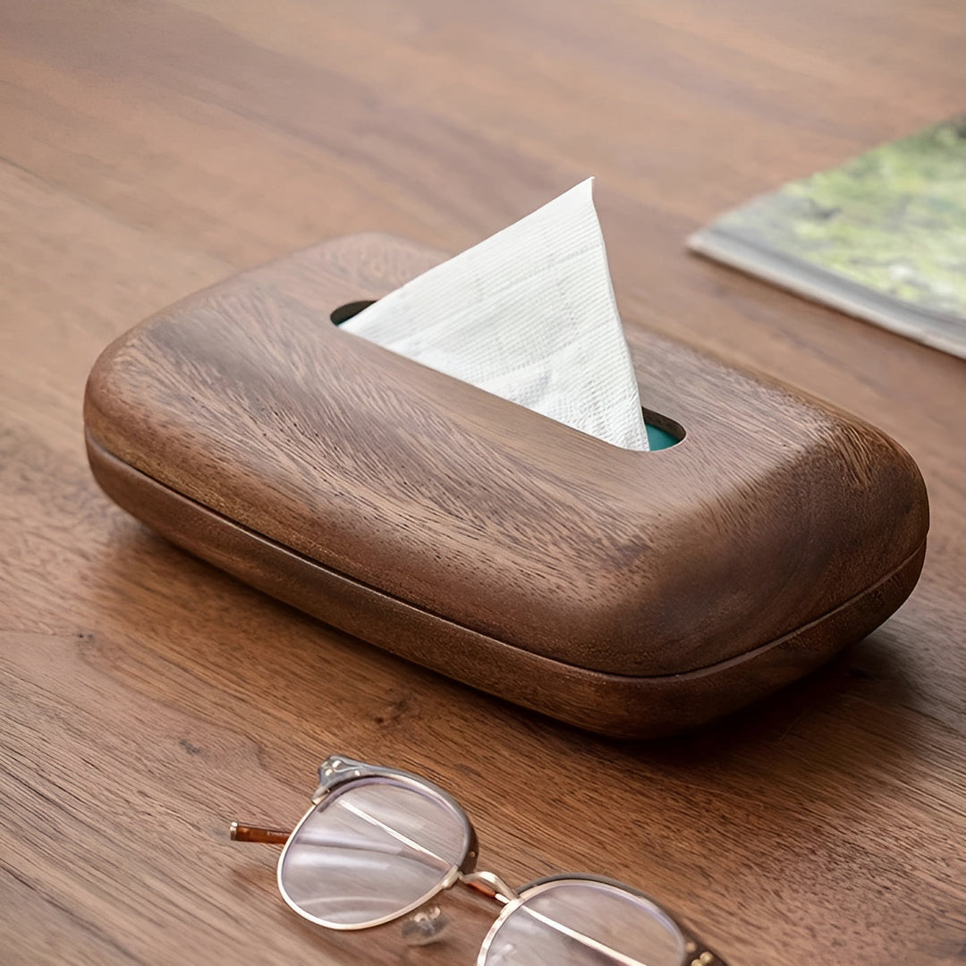 Taschentuchbox aus Walnussholz – Elegant und funktional | Stilvolles Wohnaccessoire