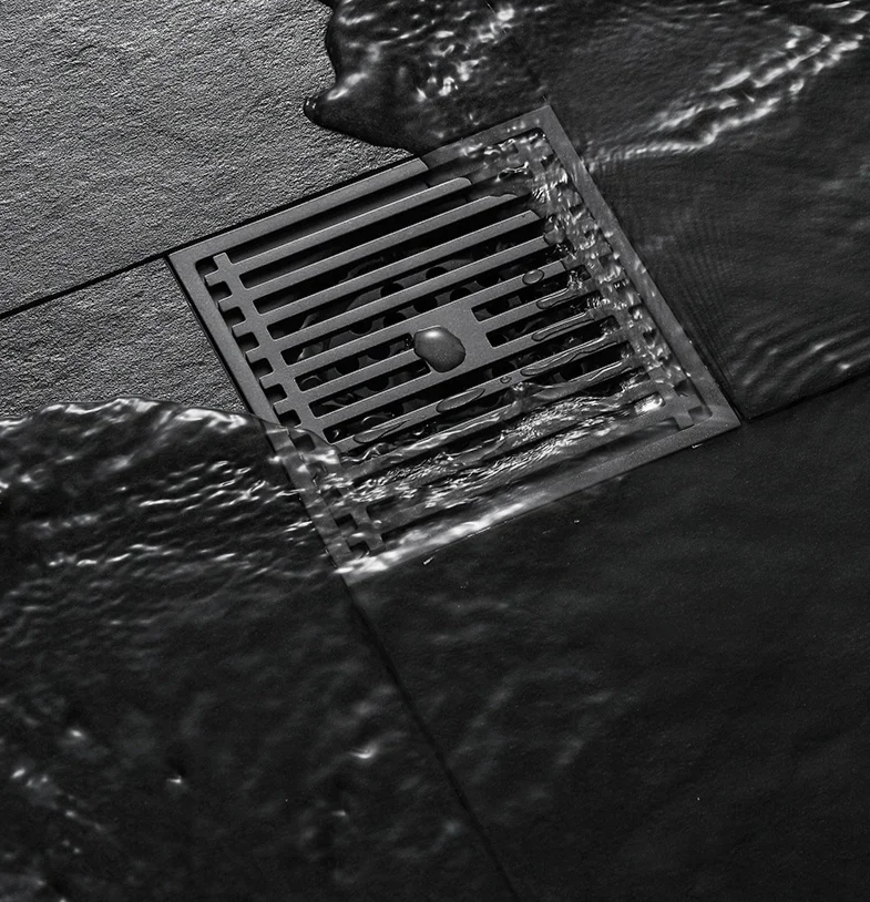 AquaShield Quadrat Edelstahl Bodenablauf Karnz